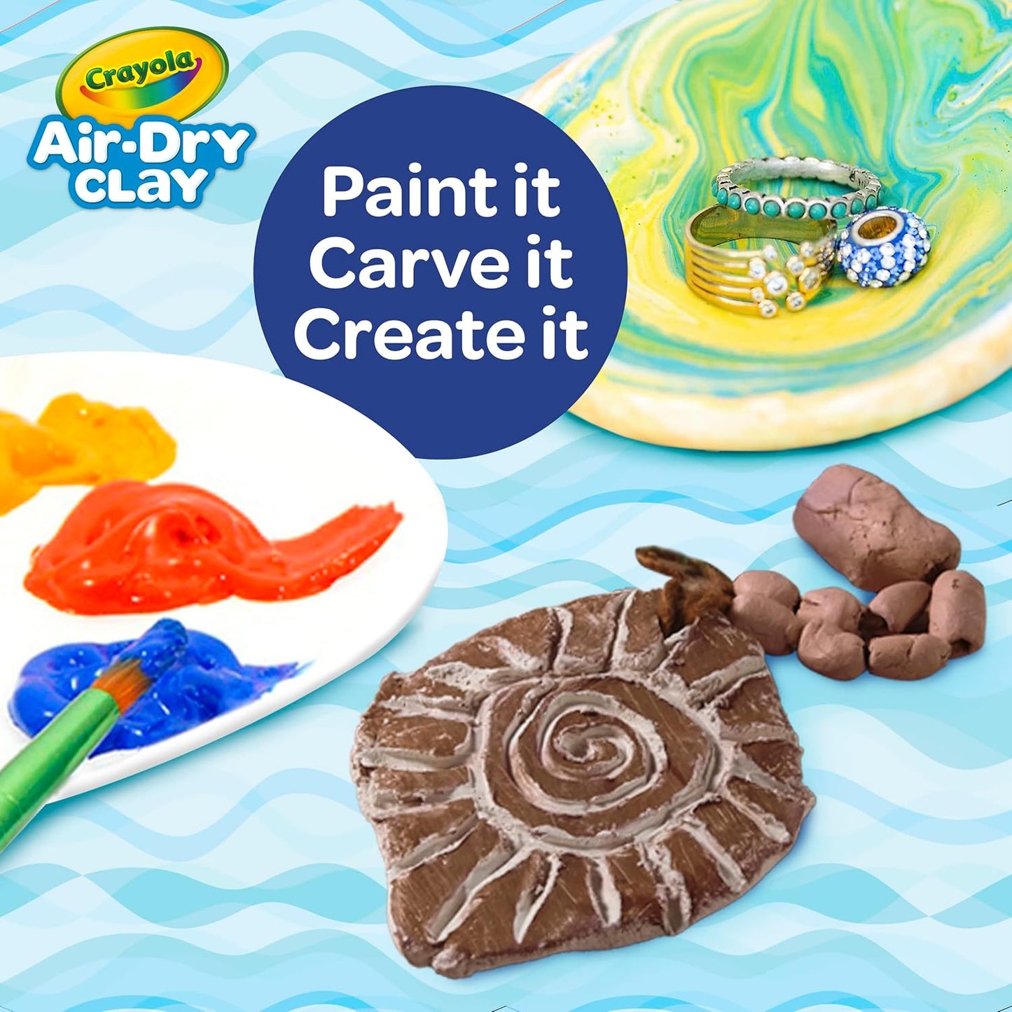 Crayola Air Dry Clay for 5lbs Reusable Bucket of Terra Cotta Clay for Sculpting Bulk Arts