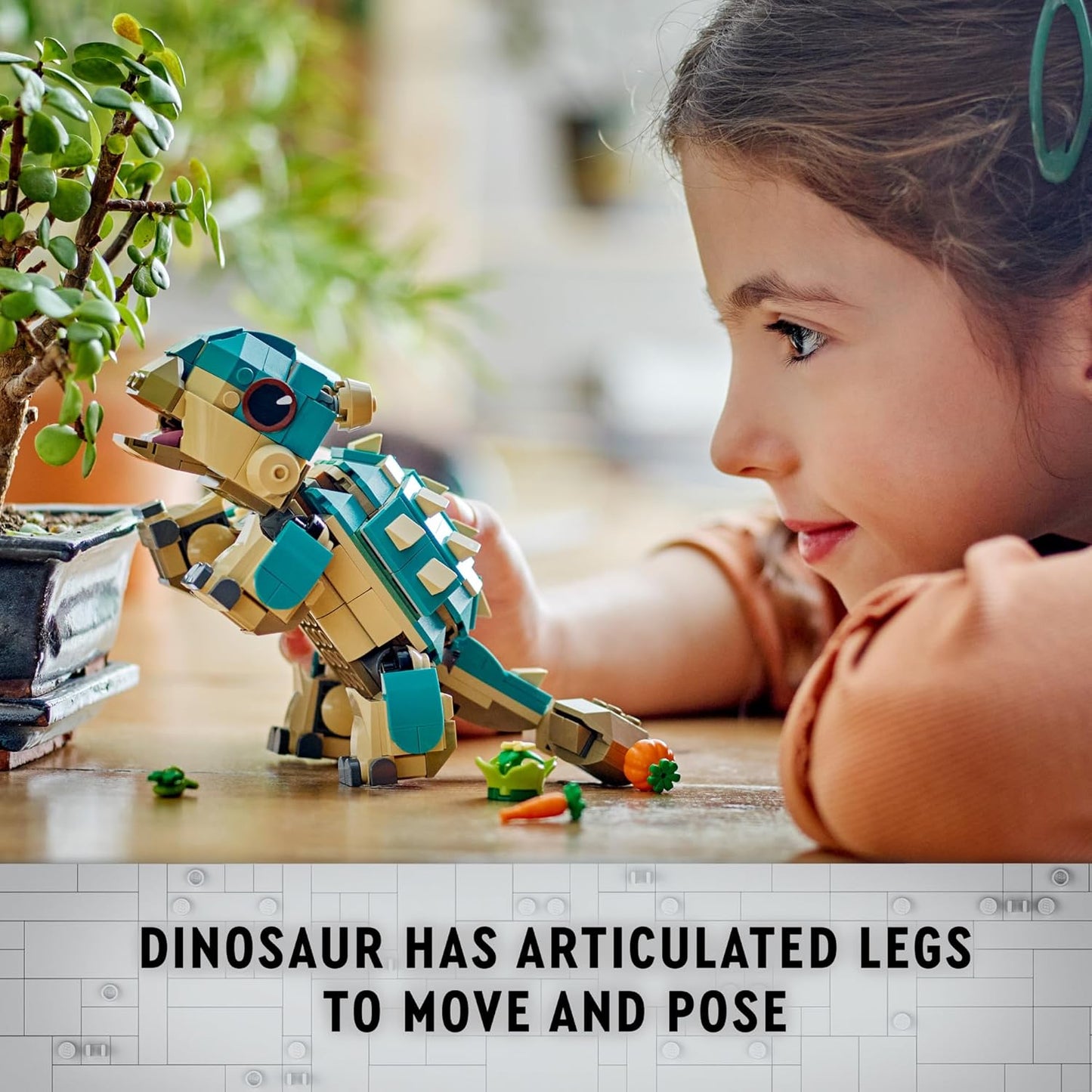 LEGO Jurassic World Baby Bumpy Ankylosaurus Dinosaur Toy for Camp Cretaceous and Aged 7 Plus Fun Build-a-Dinosaur Jurassic Park Toy for Boys and Girls Animal Toy Playset