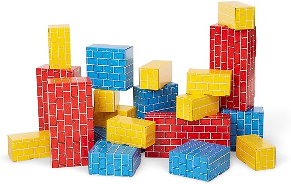 Melissa & Doug Melissa Doug Jumbo Extra-Thick Cardboard Building Blocks - 40 Blocks in 3