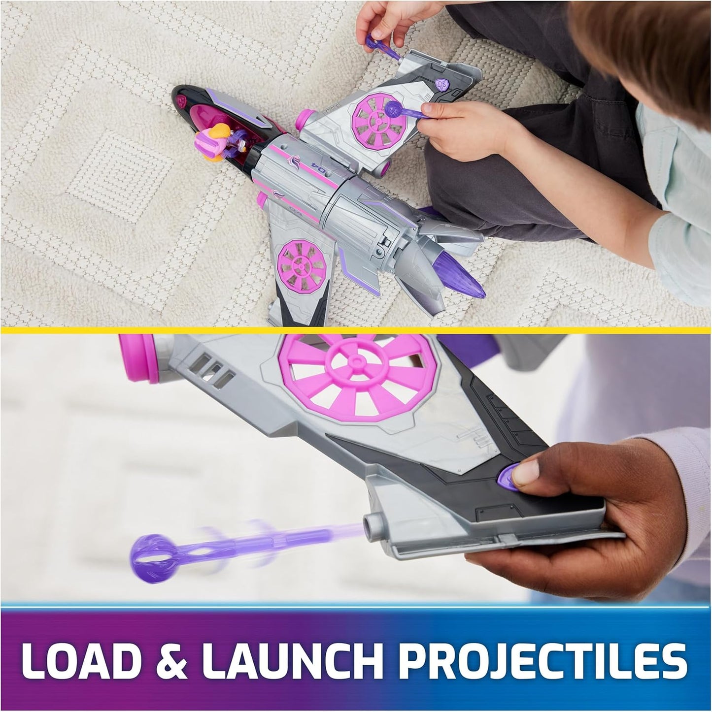 Paw Patrol The Mighty Movie Transforming Rescue Jet with Skye Mighty Pups Action Figure