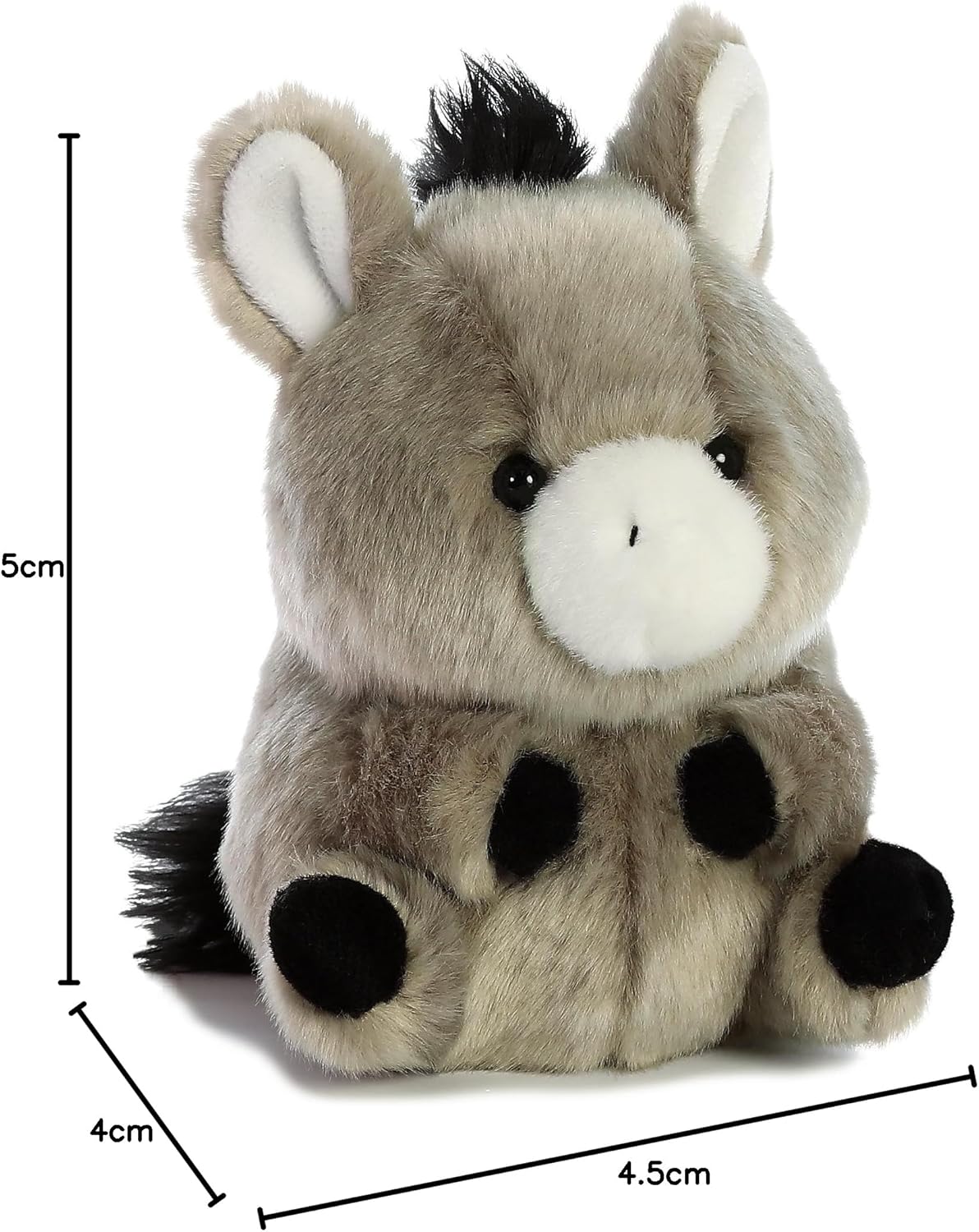 Aurora Round Rolly Peta Bray Donkeya Stuffed Animal - Adorable Companions - On-The-Go Fun