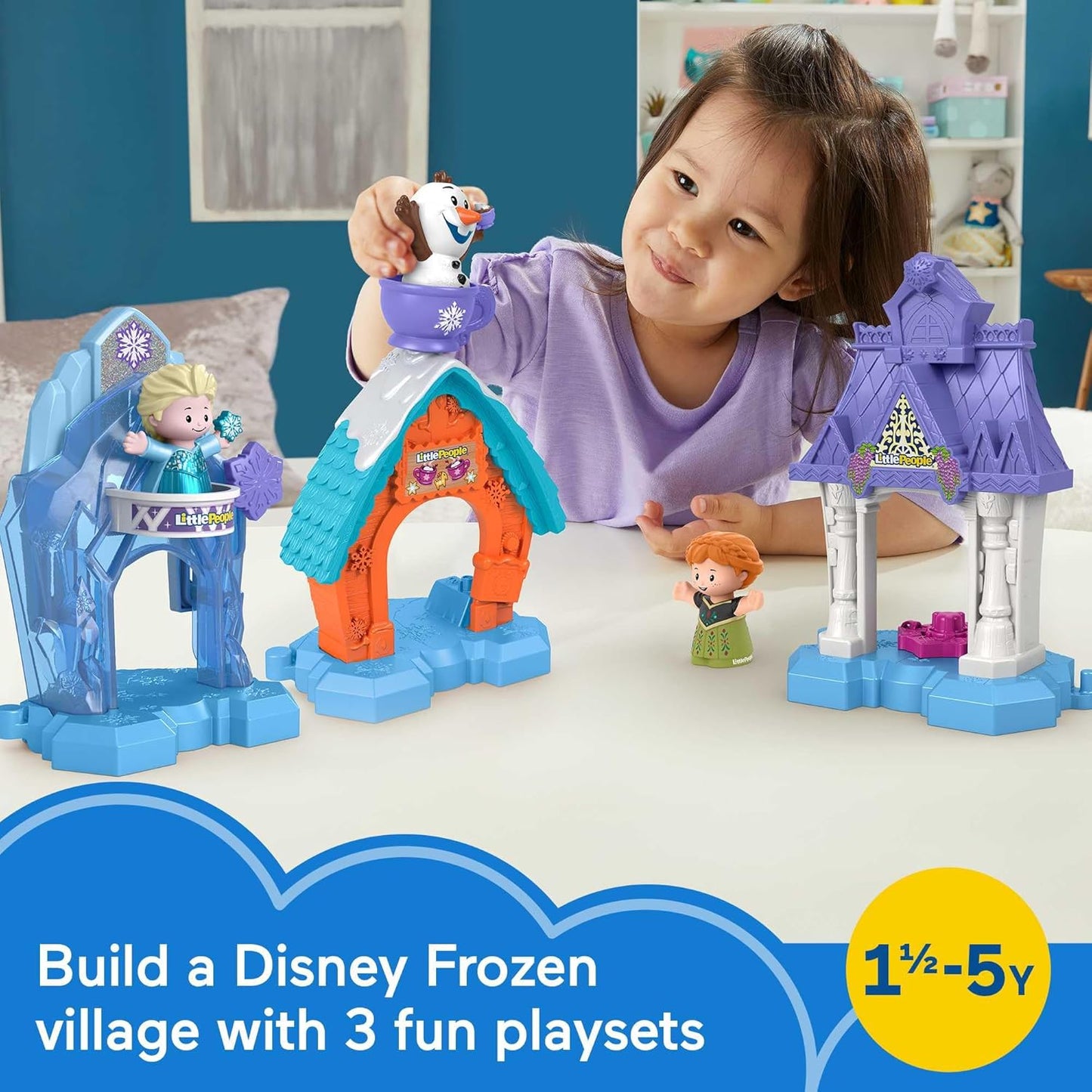 Fisher-Price Little Peoplea Toddler Disney Frozen Snowflake Village Playset