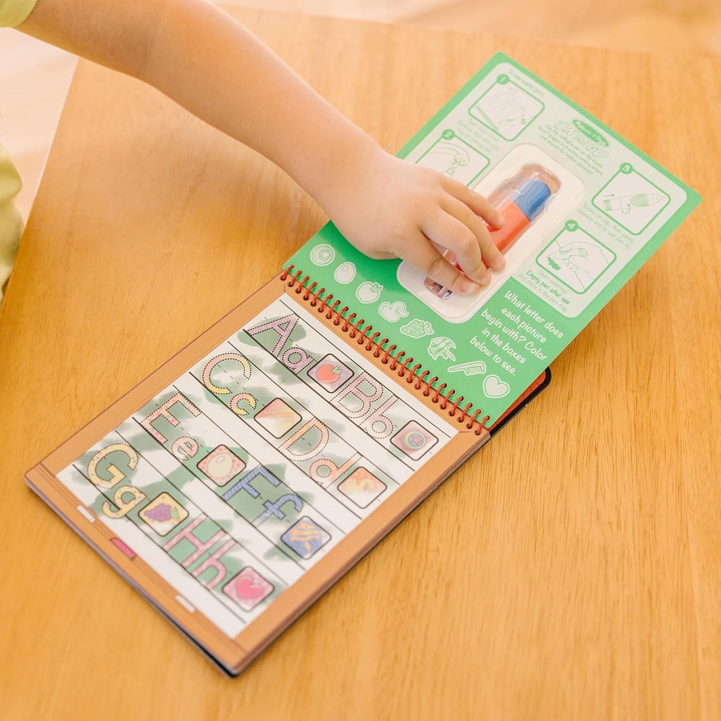 Melissa & Doug Melissa Doug On the Go Water Wow Reusable Water-Reveal Activity Pad -