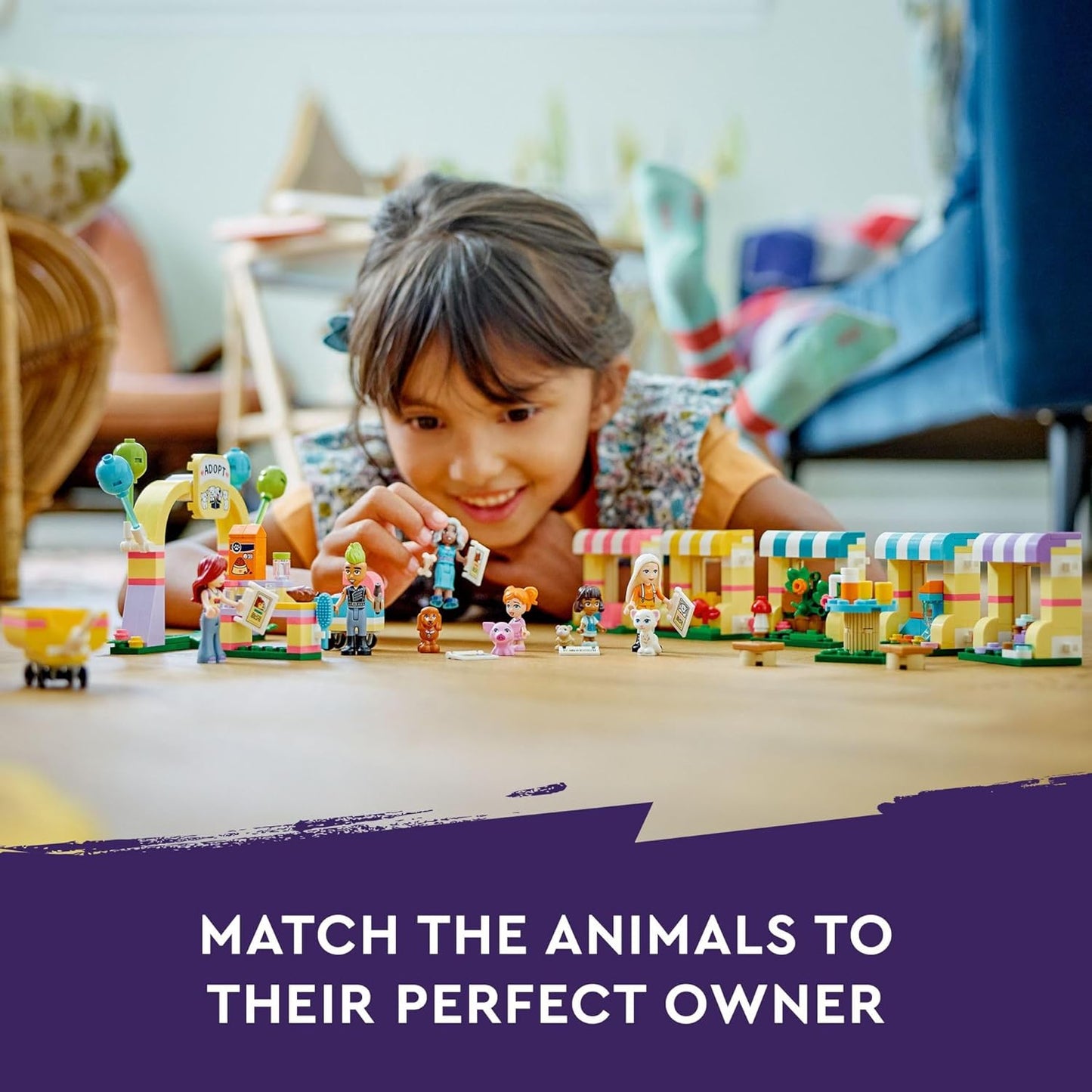 LEGO Friends Pet Adoption Day Toy Animal Set Pretend Play for Girls and Boys Aged 6 Years
