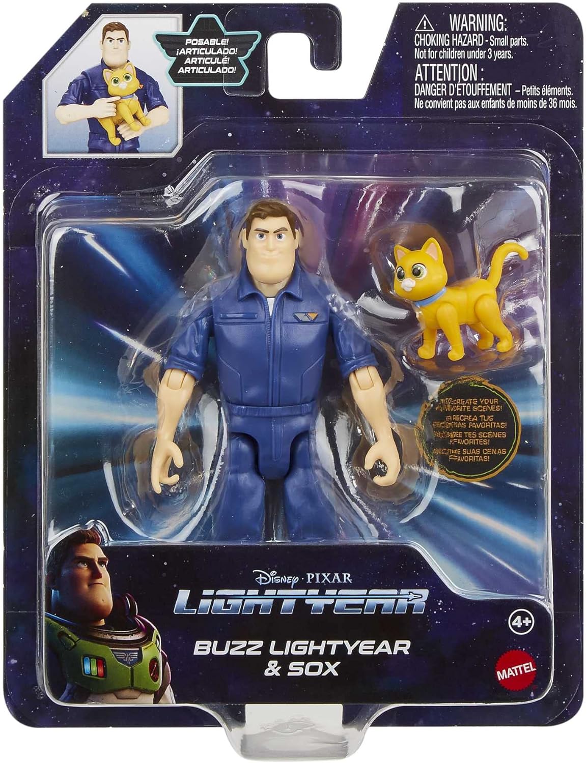 Mattel Disney and Pixar Lightyear Jumpsuit Buzz Lightyear Action Figure 12 Points of