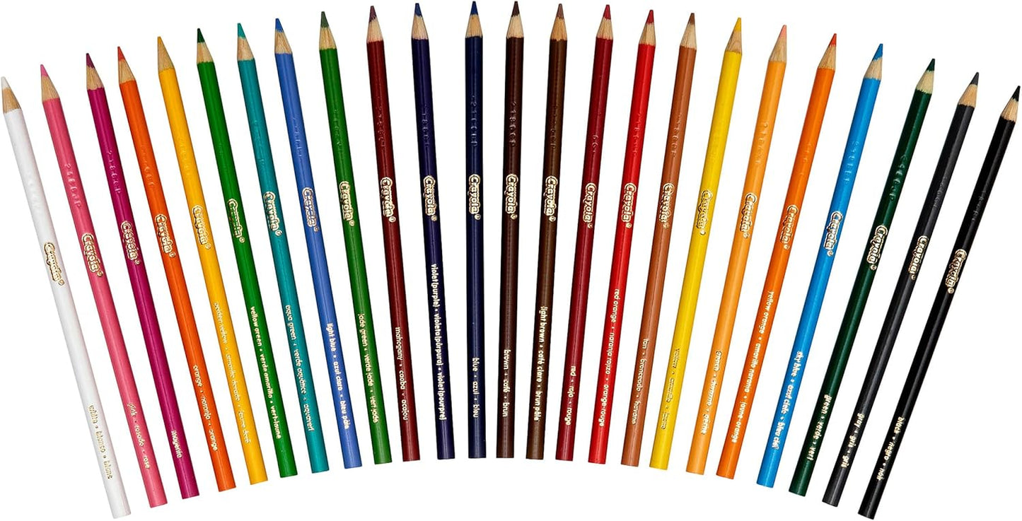 CRAYOLA Colouring Pencils - Assorted Colours Pack of 24 A Must-Have for All Arts Crafts
