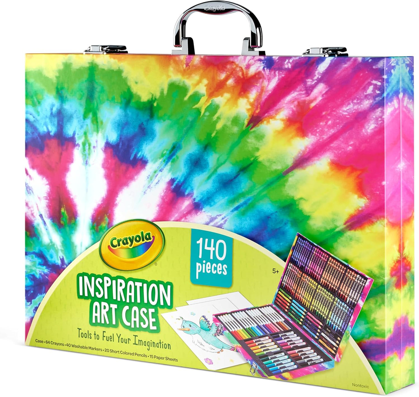 Crayola Inspiration Art Case Coloring Set - Tie-Dye 140ct Art Supplies Set For Easter