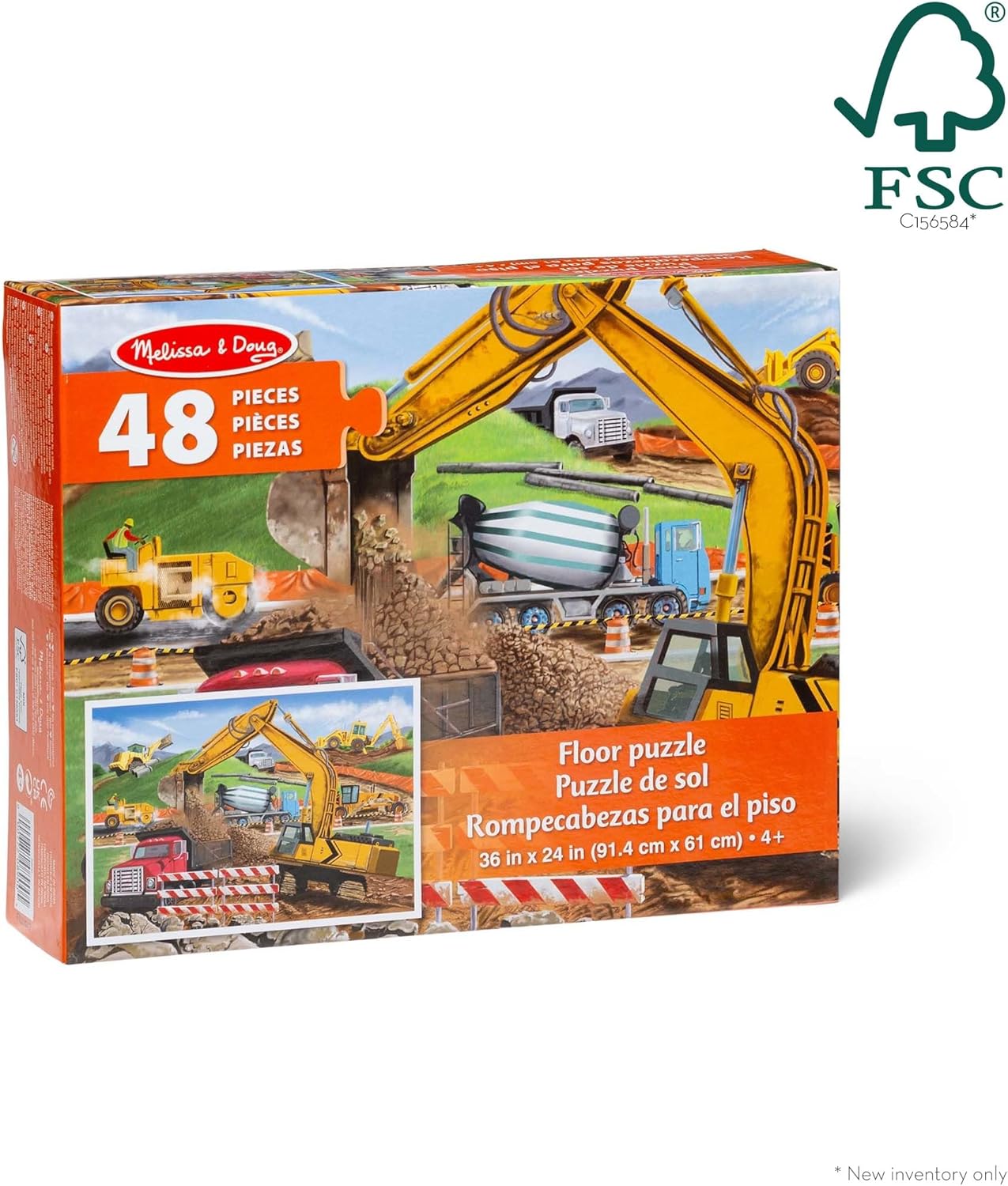 Melissa & Doug Melissa Doug Building Site Jumbo Jigsaw Floor Puzzle