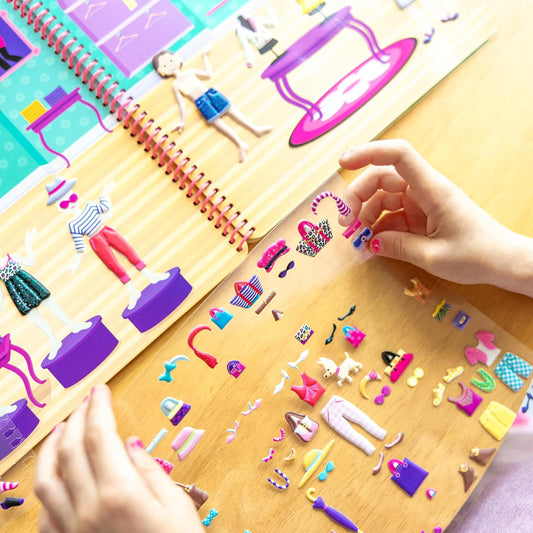 Melissa & Doug Melissa Doug Puffy Sticker Activity Book Day of Glamour - 196 Reusable -