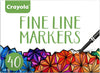 Crayola Fine Line Markers 40ct Skinny Marker Set for Adult Coloring Aesthetic Art