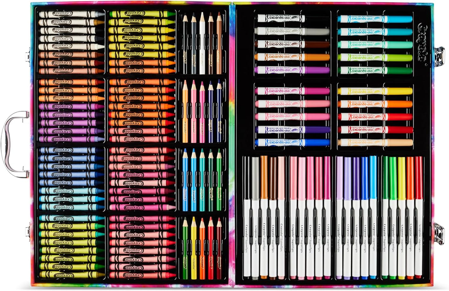 Crayola Inspiration Art Case Coloring Set - Tie-Dye 140ct Art Supplies Set For Easter