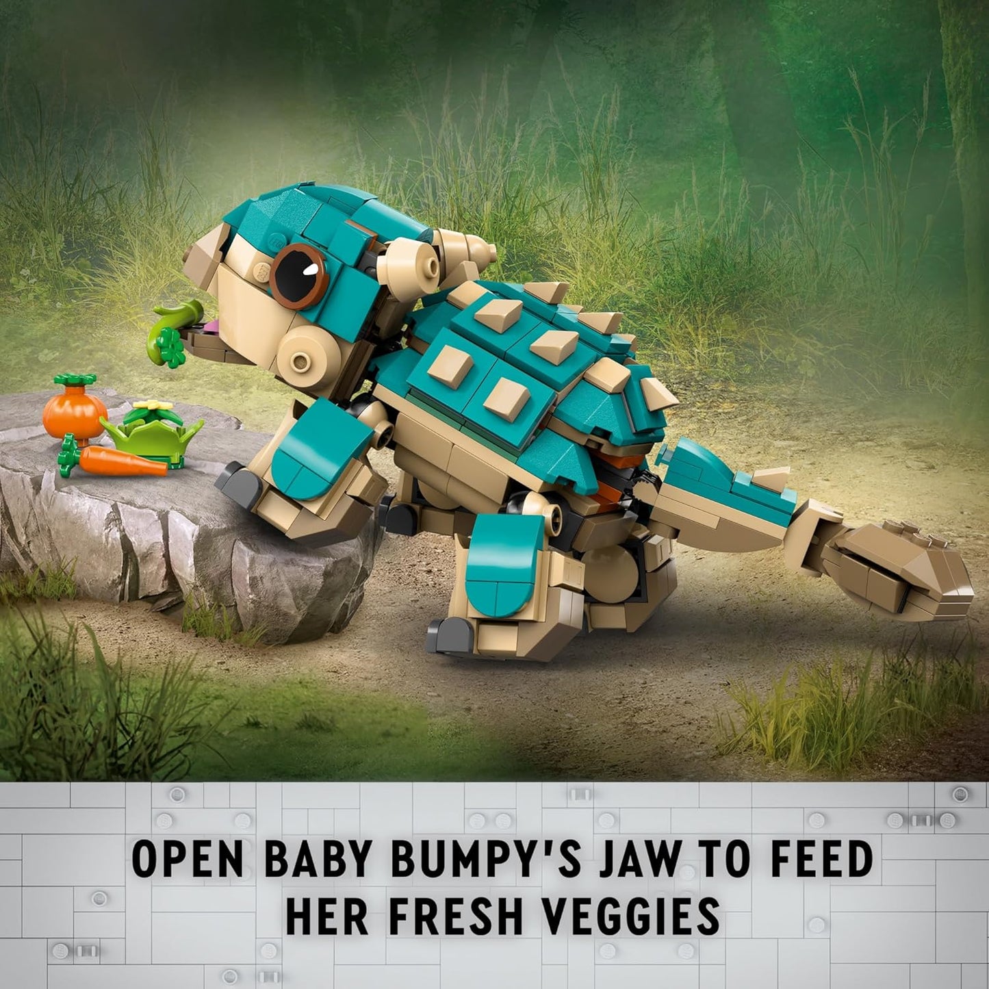 LEGO Jurassic World Baby Bumpy Ankylosaurus Dinosaur Toy for Camp Cretaceous and Aged 7 Plus Fun Build-a-Dinosaur Jurassic Park Toy for Boys and Girls Animal Toy Playset