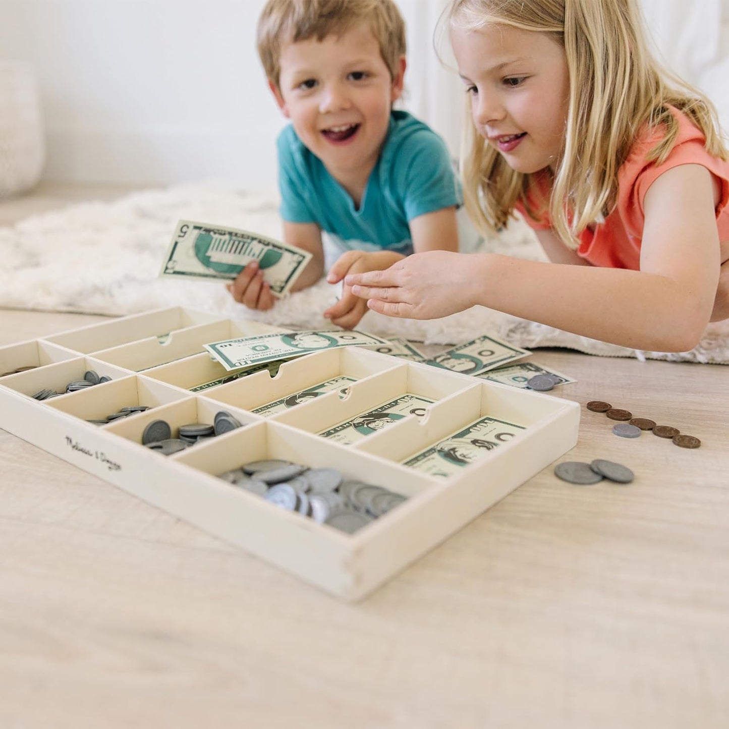 Melissa & Doug Melissa Doug Play Money Set - Educational Toy With Paper Bills and Plastic