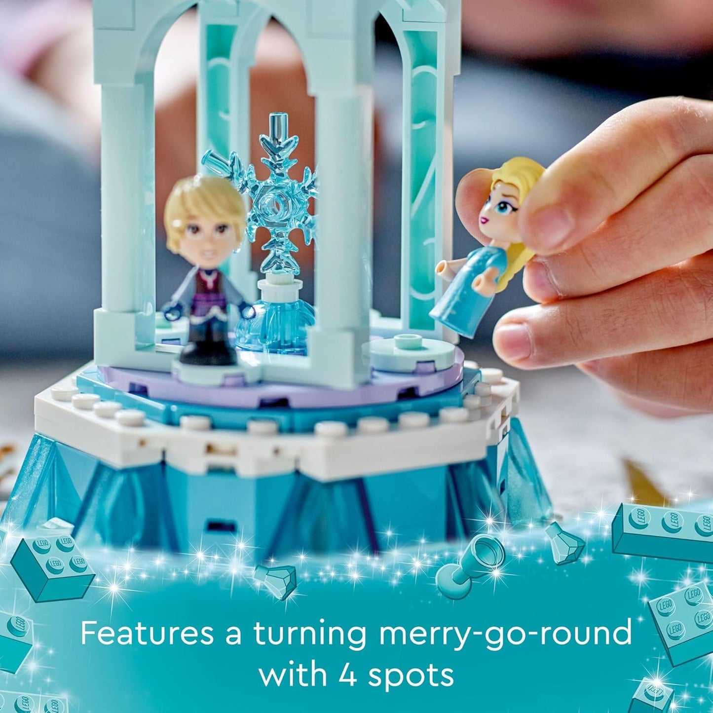 LEGO Disney Frozen Anna and Elsa's Magical Carousel 43218 Ice Palace Building Toy Set