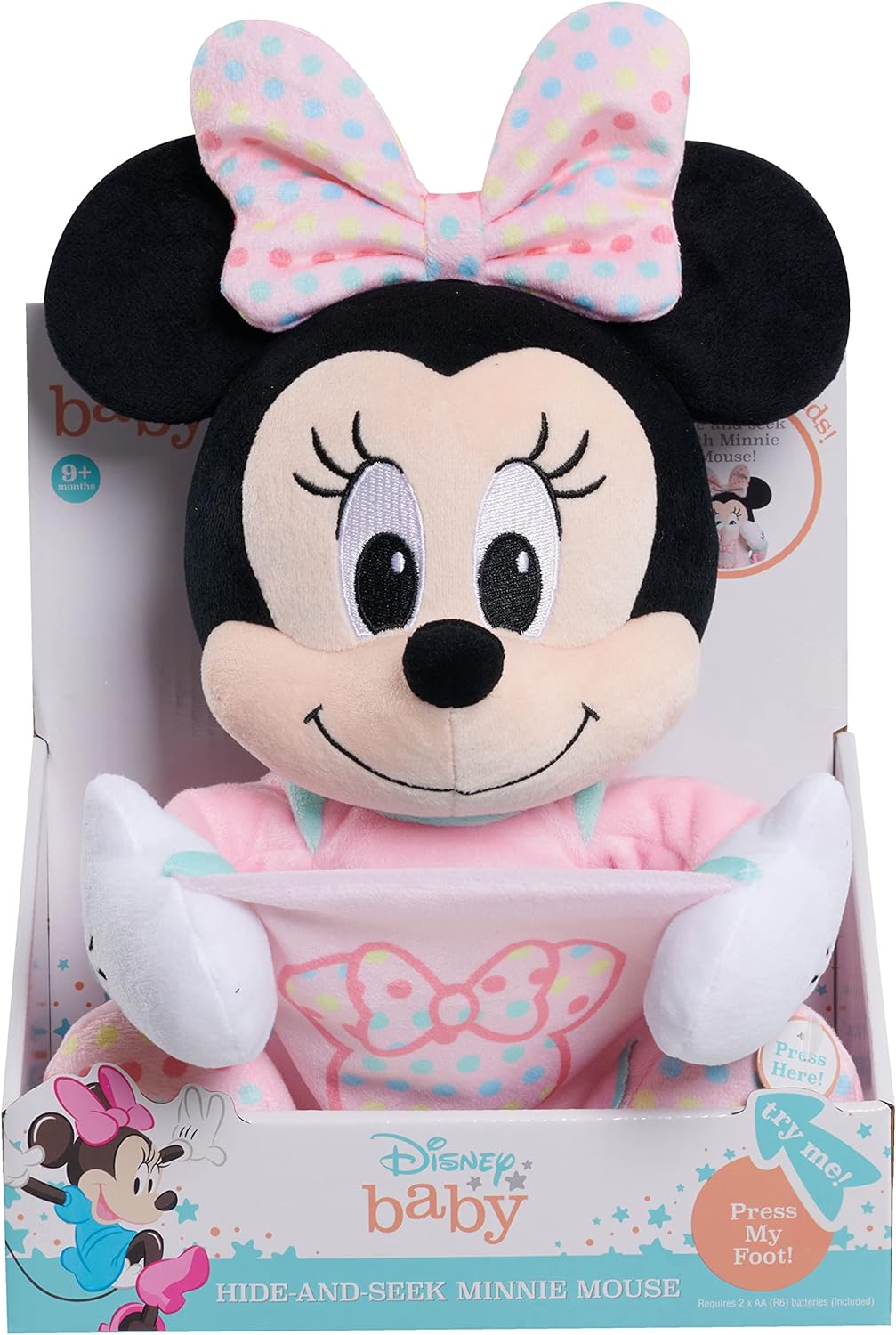 Disney Baby 11-inch Hide-and-Seek Minnie Mouse Interactive Plush