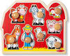 Melissa & Doug Melissa Doug Farm Animals Jumbo Knob Wooden Puzzle
