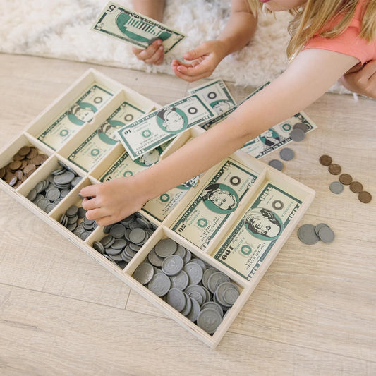 Melissa & Doug Melissa Doug Play Money Set - Educational Toy With Paper Bills and Plastic
