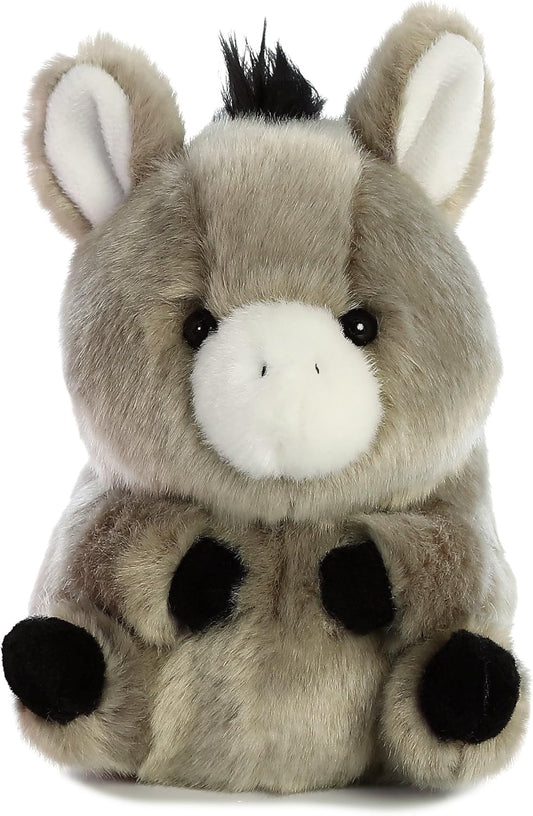 Aurora Round Rolly Peta Bray Donkeya Stuffed Animal - Adorable Companions - On-The-Go Fun