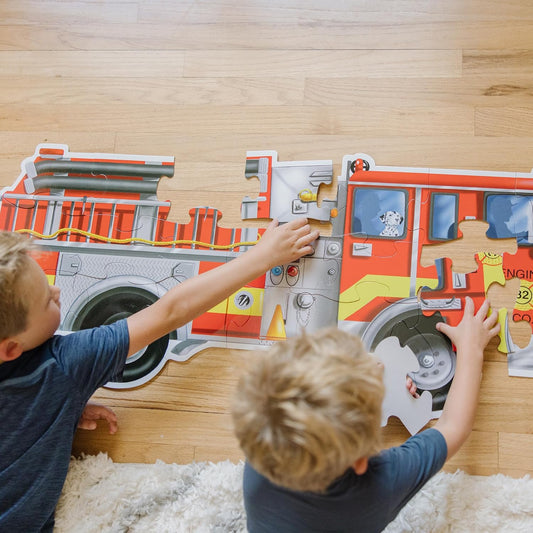 Melissa & Doug Melissa Doug Fire Truck Jumbo Jigsaw Floor Puzzle