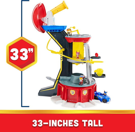 Paw Patrol Mighty Lookout Tower with 4 Bonus Action Figures Toy Car Lights and Sounds