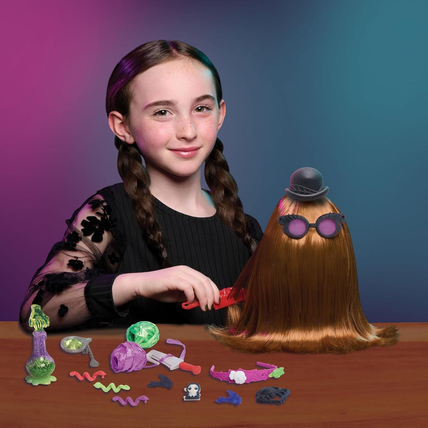 Just Play Wednesday Ignatius Itt 10-inch Styling Head 20-Pieces 360 Degrees of Styling