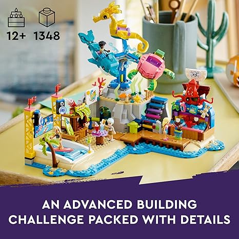LEGO Friends Beach Amusement Park 41737 Building Toy Set A Technical Project for Older