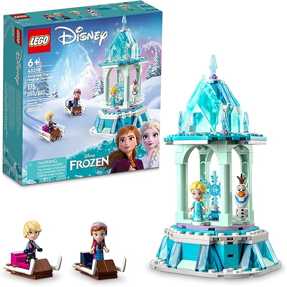 LEGO Disney Frozen Anna and Elsa's Magical Carousel 43218 Ice Palace Building Toy Set