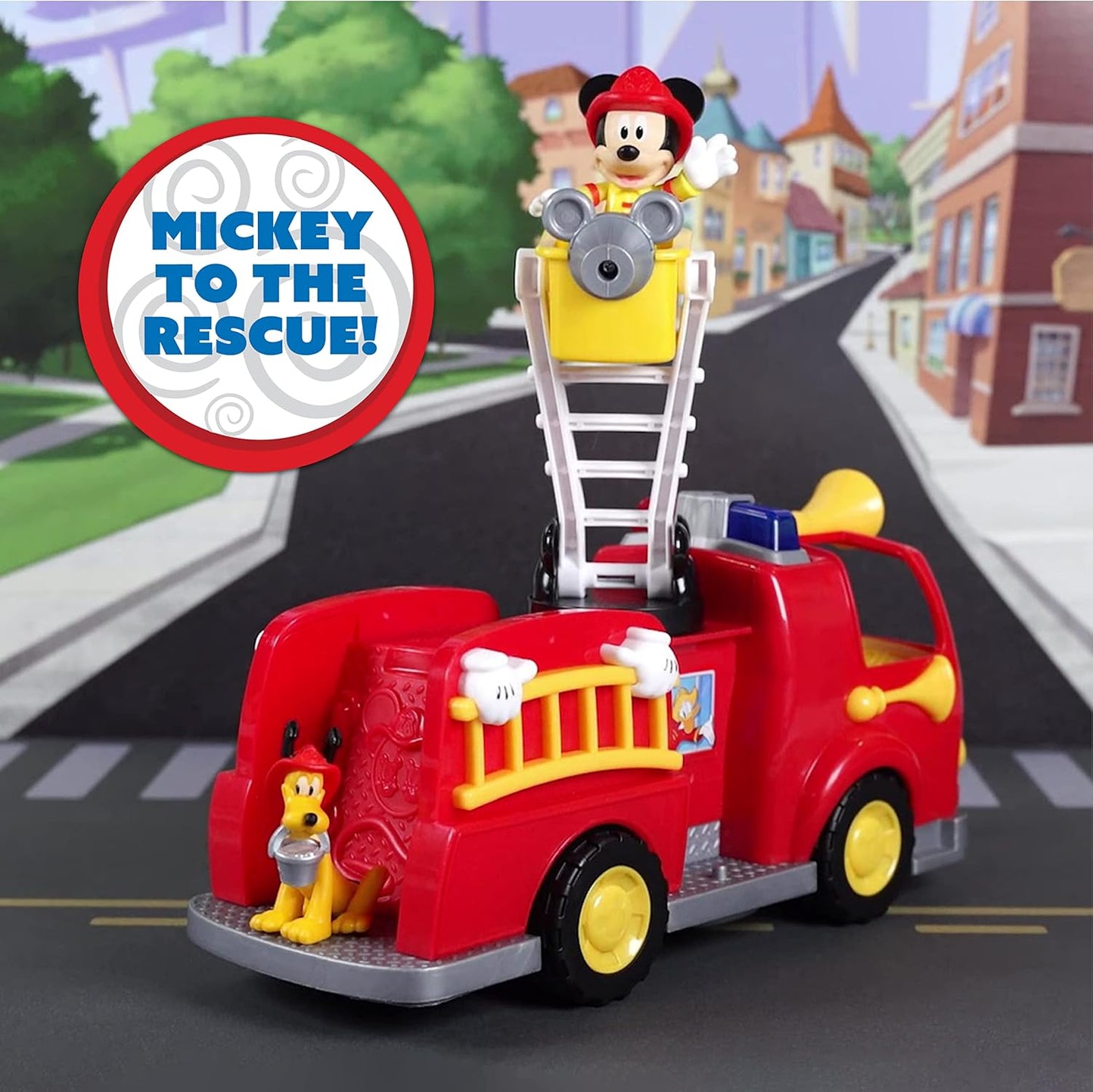 Disney's Mickey Mouse Mickey's Fire Engine Figure and Vehicle Playset