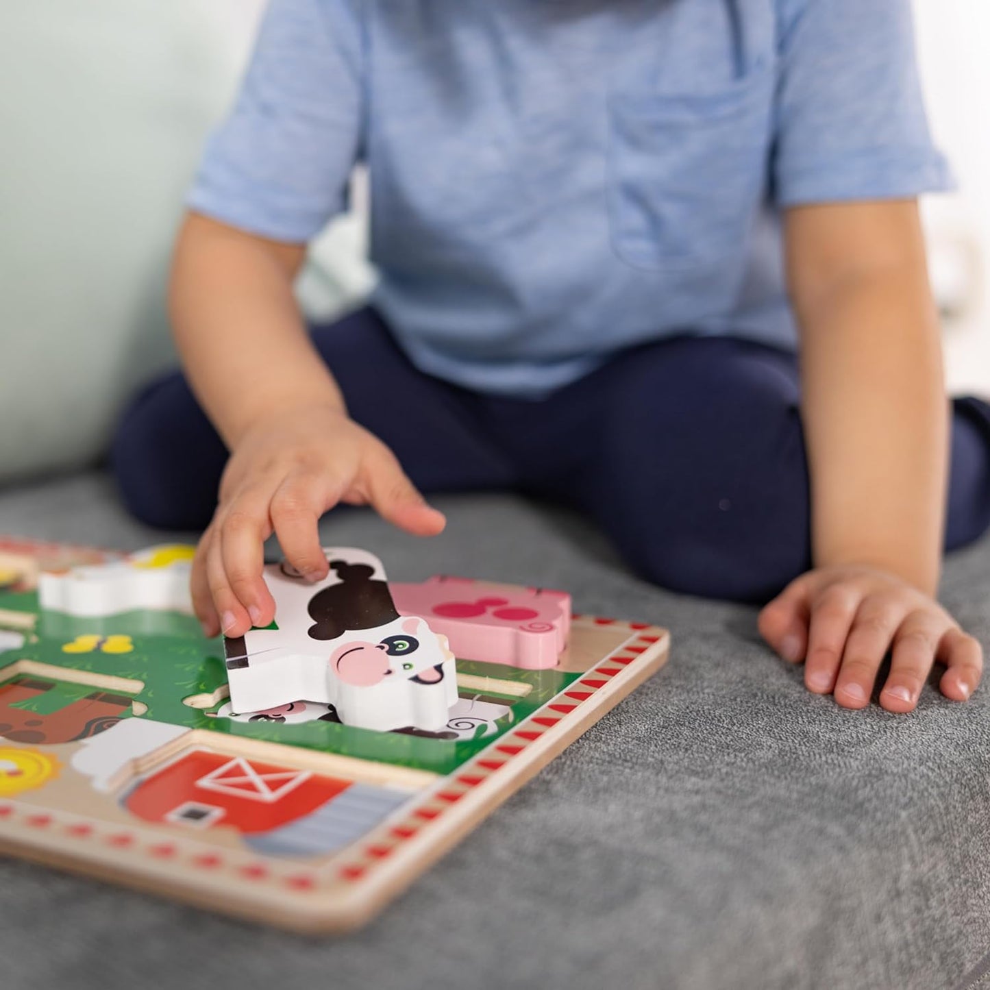 Melissa & Doug Melissa Doug Farm Wooden Chunky Puzzle 8 pcs - FSC Certified