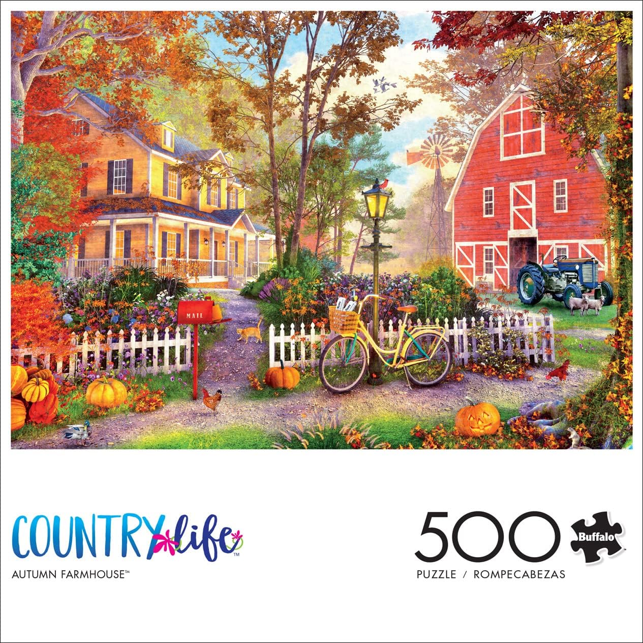 Buffalo Games Buffalo - Dominic Davison - Autumn Farmhouse - 500 Piece Jigsaw Puzzle