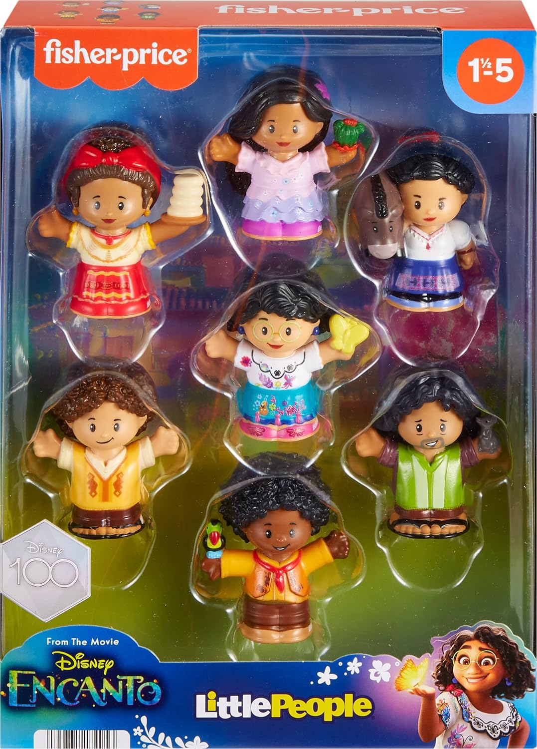 Fisher-Price Little People Toddler Disney Encanto Figure Set 7 Characters for Preschool