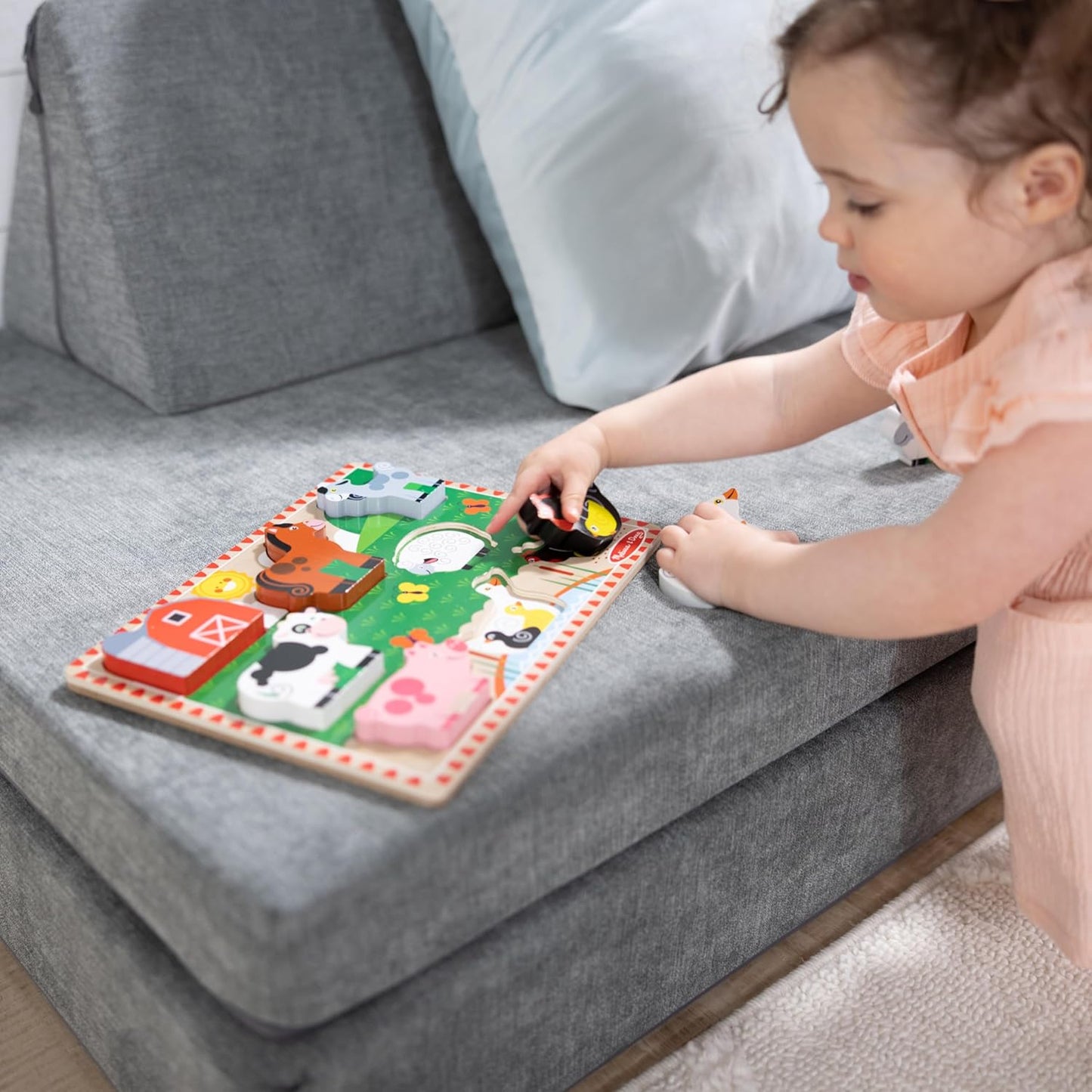 Melissa & Doug Melissa Doug Farm Wooden Chunky Puzzle 8 pcs - FSC Certified