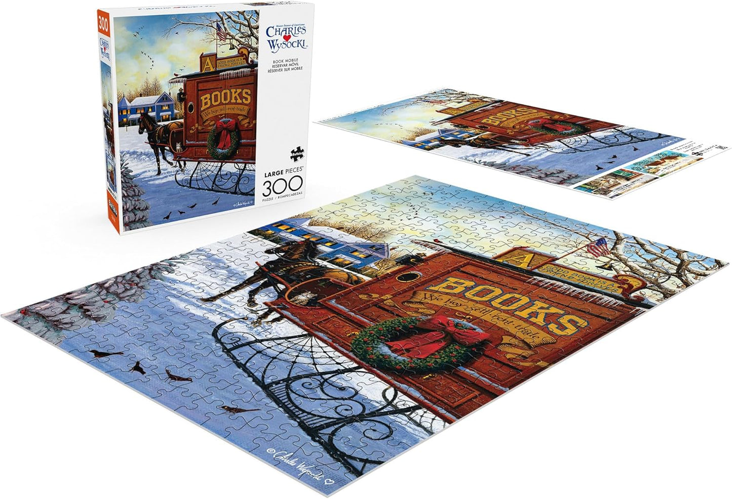 Buffalo Games Buffalo - Charles Wysocki - Book Mobile - 300 Piece Jigsaw Puzzle