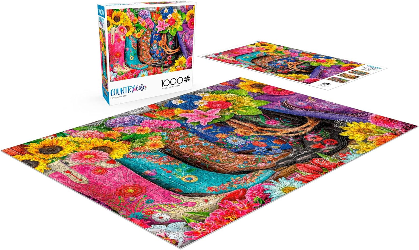 Buffalo Games Buffalo - Lars Stewart - Cowgirl Colors - 1000 Piece Jigsaw Puzzle