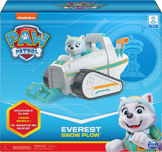 Paw Patrol Everest's Snow Plow Vehicle with Figure for Aged 3 and Up