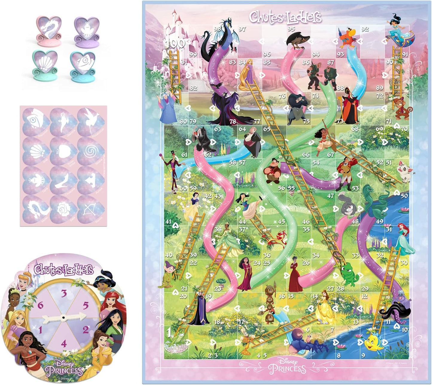 Hasbro Gaming Chutes and Ladders Disney Princess Edition Board Game