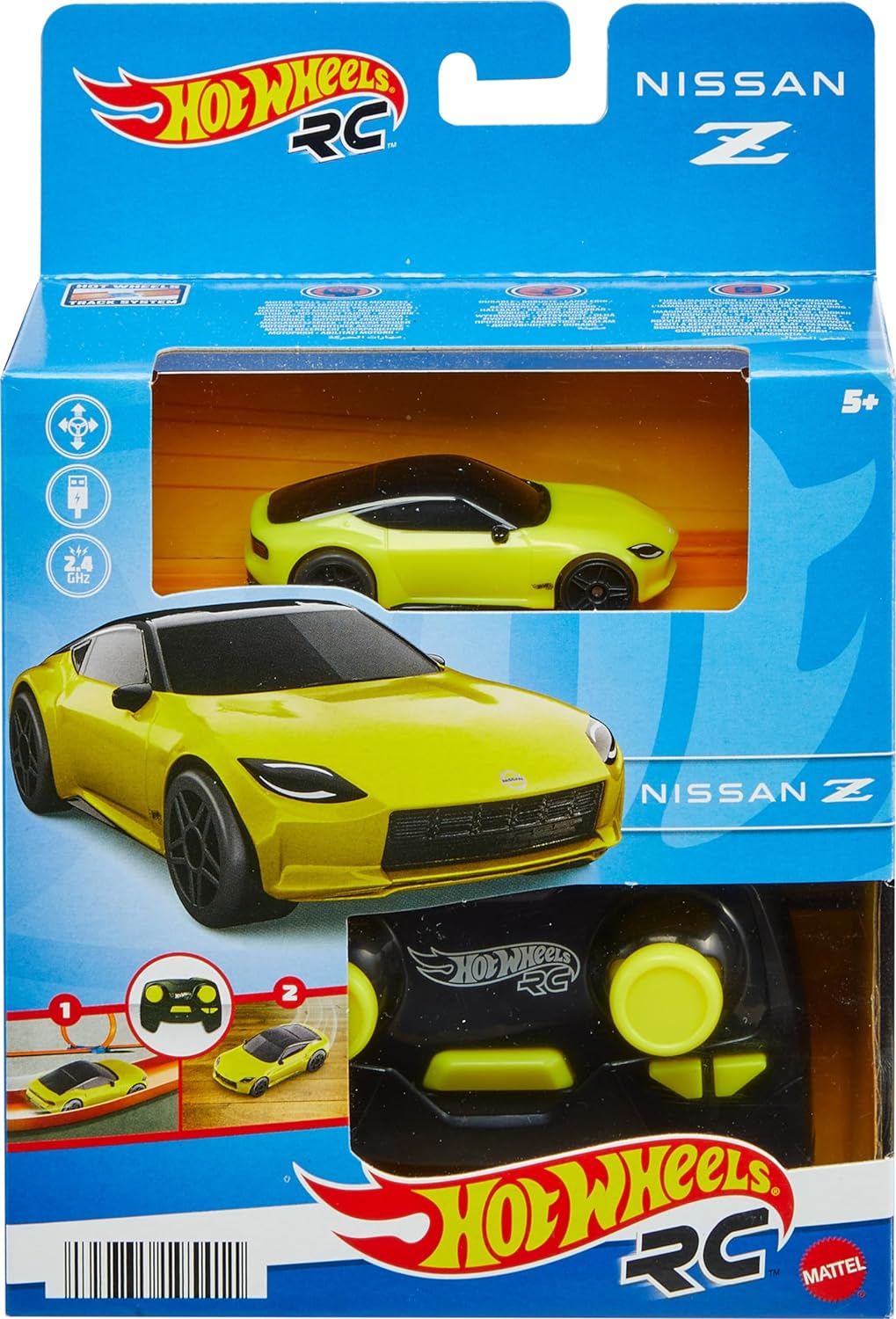 Hot Wheels RC Toy Car Remote-Control Nissan Z in 164 Scale with Controller USB Cable