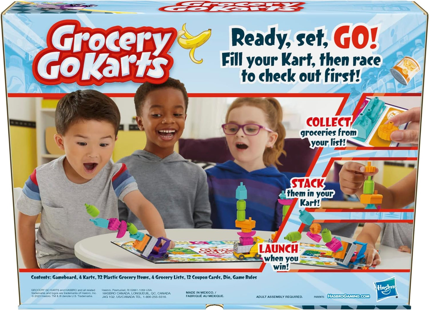 Hasbro Gaming Grocery Go Karts Board Game