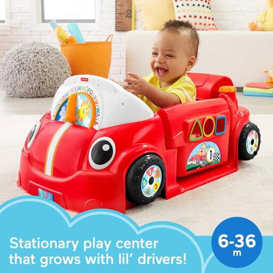 Fisher-Price Baby Toy Laugh Learn Crawl Around Car Red Activity Center with Educational