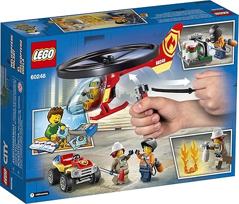 LEGO City Fire Helicopter Response 60248 Firefighter Toy Fun Building Set for 93 Pieces