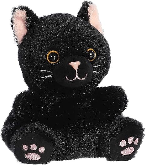 Aurora Adorable Palm Palsa Twilight Black Cata Stuffed Animal - Pocket-Sized Play -