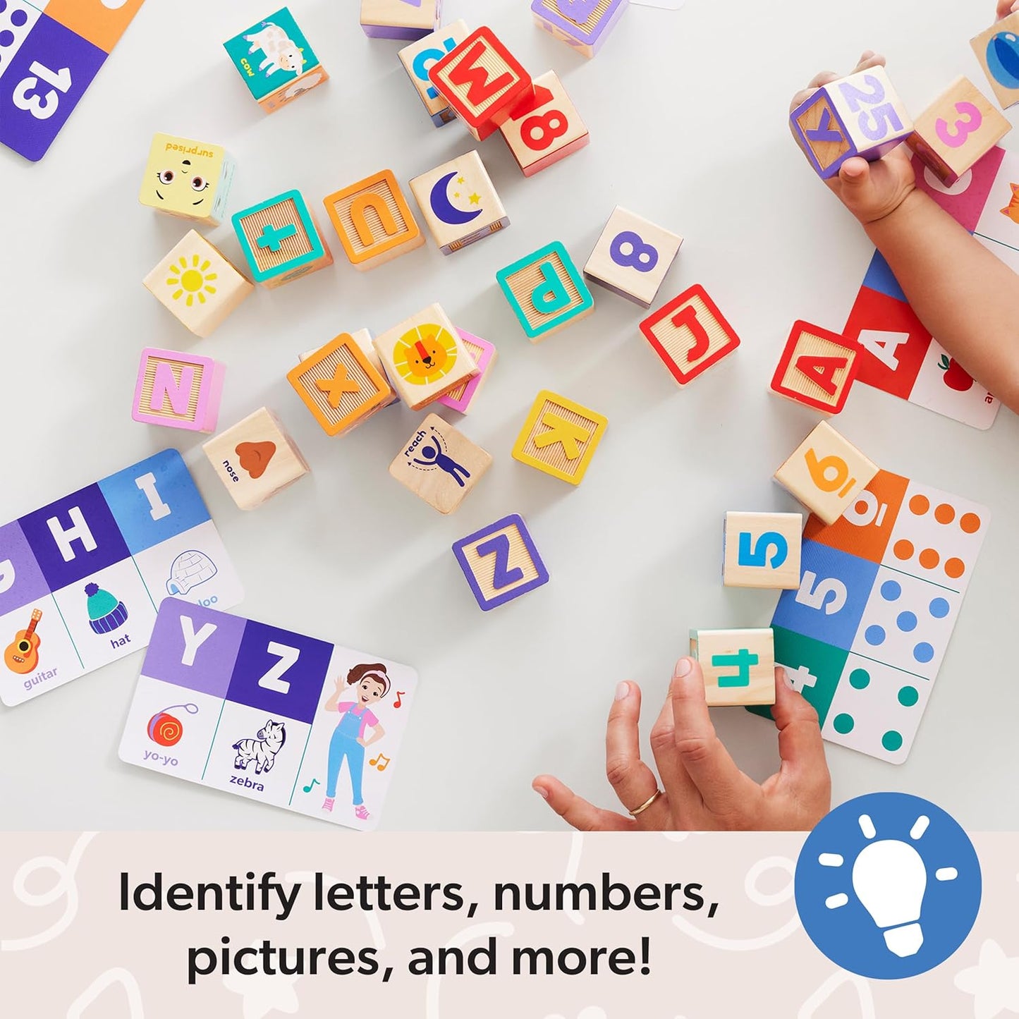 Melissa & Doug Ms. Rachel Melissa Doug Letter Number and Game Wooden Learning Blocks with
