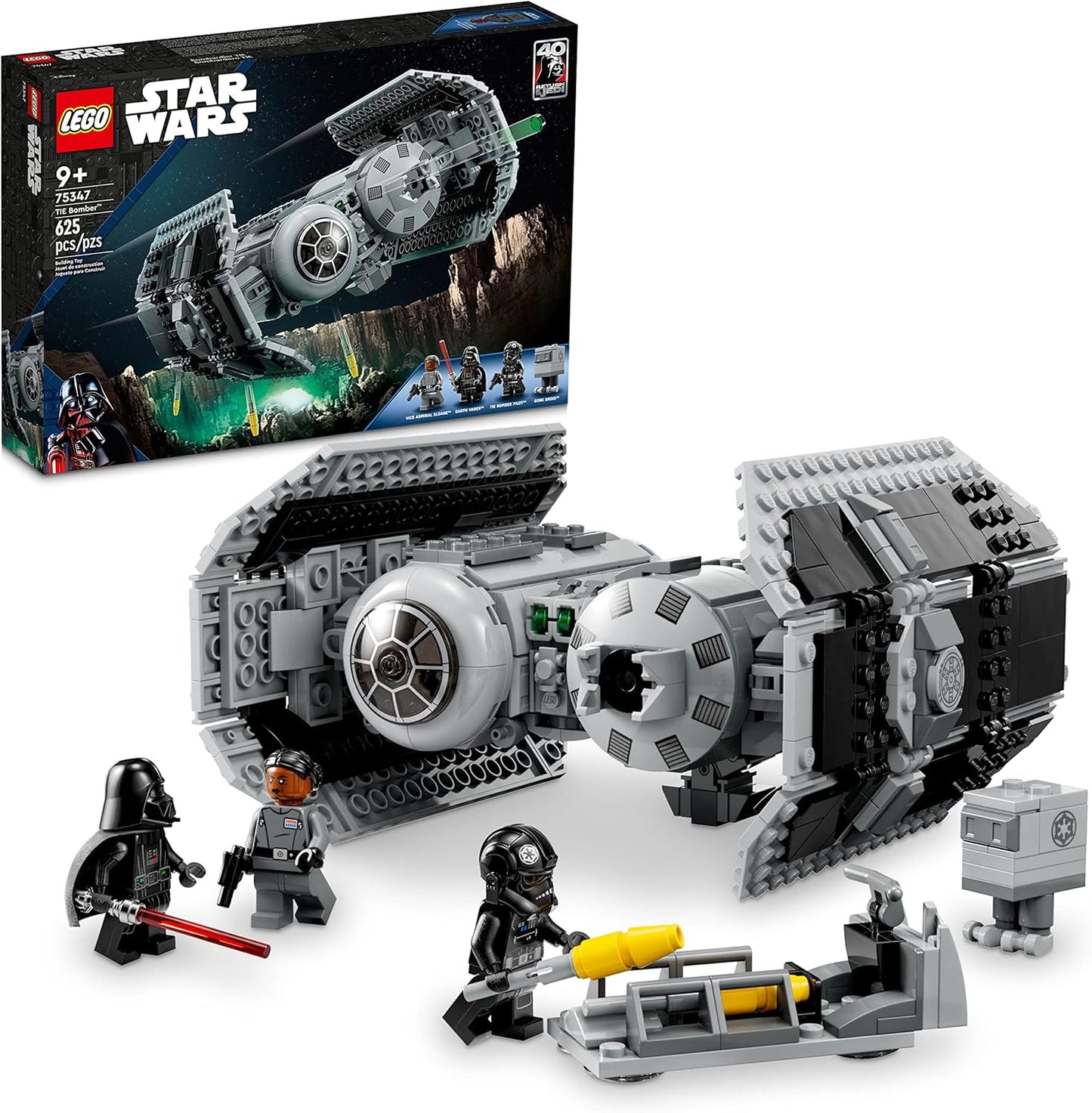 LEGO Star Wars TIE Bomber Model Building Kit Star Wars Toy Starfighter with Gonk Droid