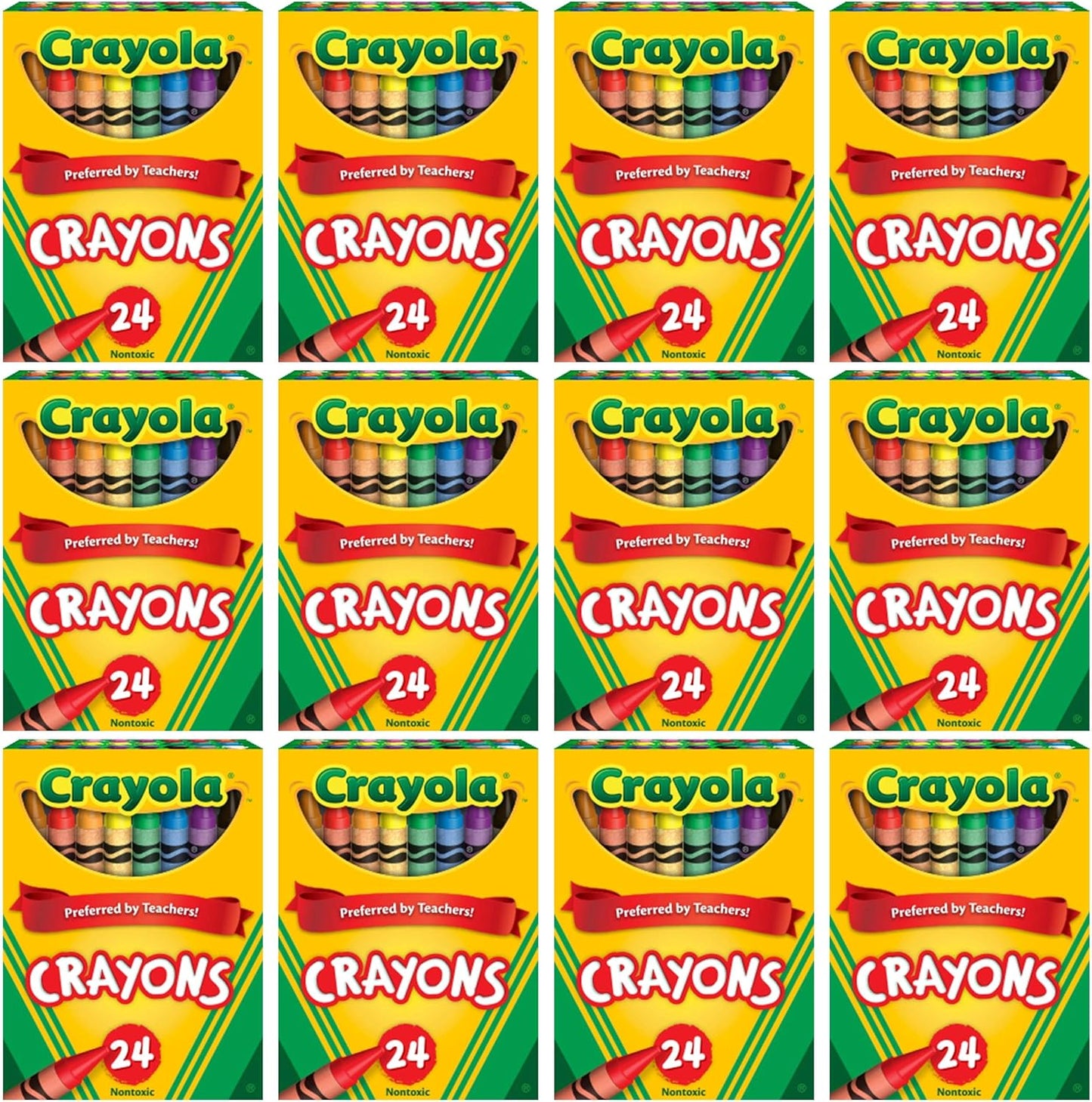 Crayola Crayons Bulk 12 Packs of 24 Count Crayons School Supplies Assorted Colors