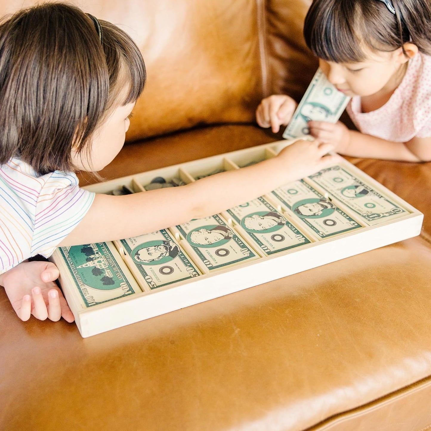 Melissa & Doug Melissa Doug Play Money Set - Educational Toy With Paper Bills and Plastic