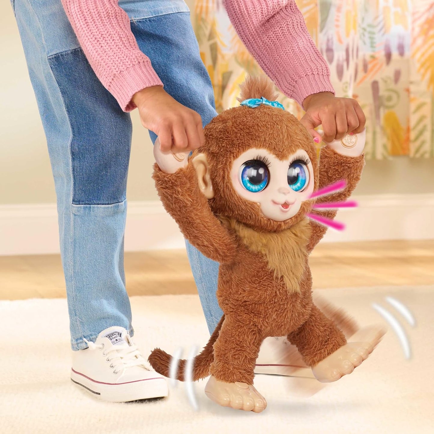 Just Play furReal Peanut The Playful Monkey Interactive Toy 15-inch Realistic Plush