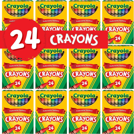 Crayola Crayons Bulk 12 Packs of 24 Count Crayons School Supplies Assorted Colors