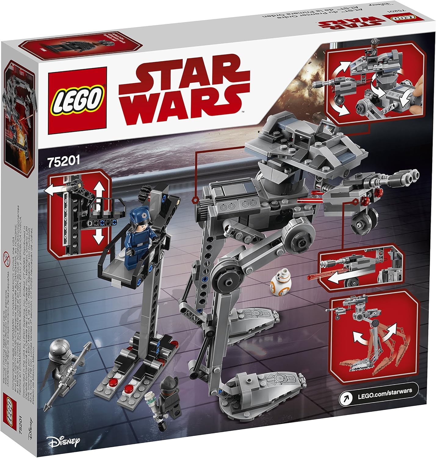 LEGO Star Wars The Last Jedi First Order AT-ST 75201 Building Kit 370 Piece