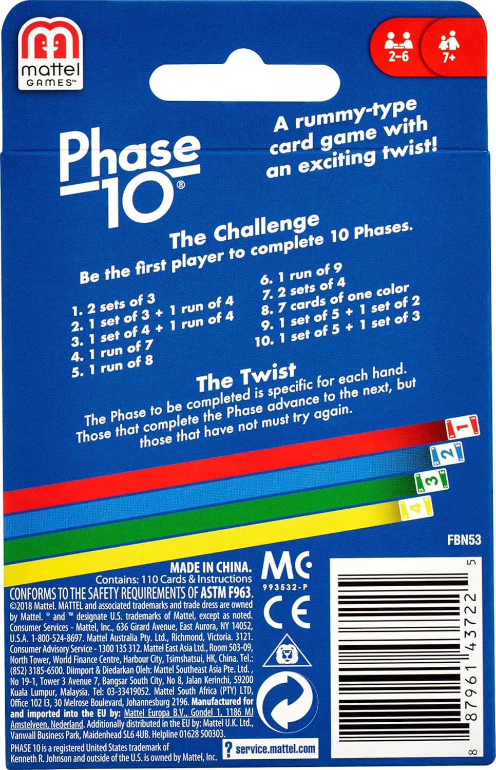 Mattel Games Mattel Phase 10 Card Game