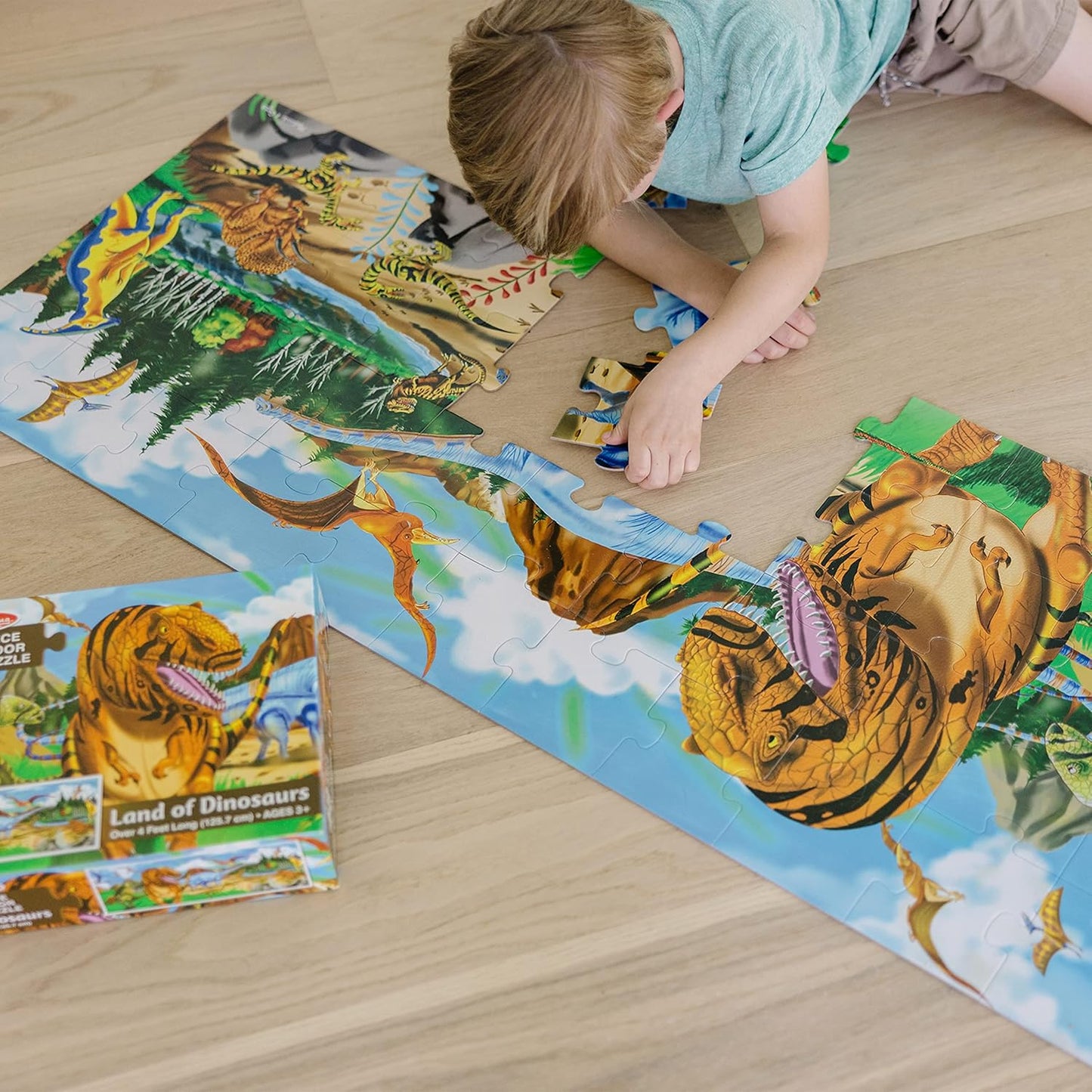 Melissa & Doug Melissa Doug Land of Dinosaurs Floor Puzzle